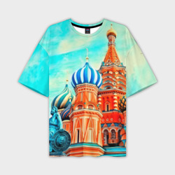 Мужская футболка oversize 3D Moscow Russia