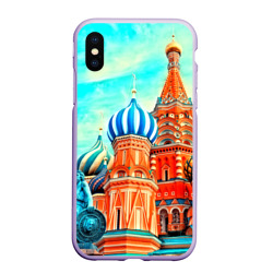 Чехол для iPhone XS Max матовый Moscow Russia