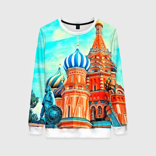 Женский свитшот 3D Moscow Russia, цвет 3D печать