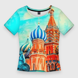 Женская футболка 3D Slim Moscow Russia