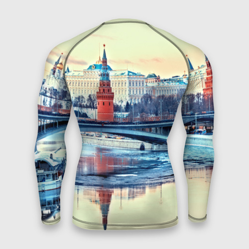 Мужской рашгард 3D Река Москва, цвет 3D печать - фото 2
