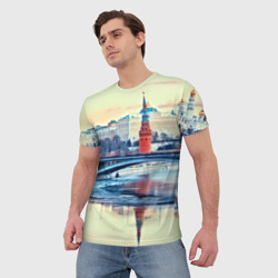 Мужская футболка 3D Река Москва - фото 2