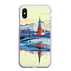 Чехол для iPhone XS Max матовый Река Москва