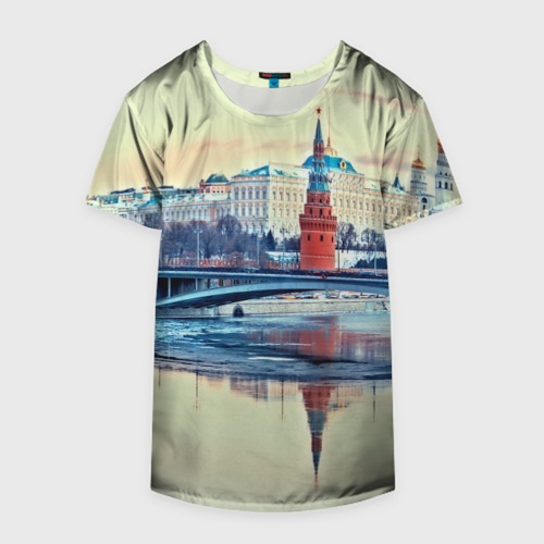 Накидка на куртку 3D Река Москва, цвет 3D печать - фото 4