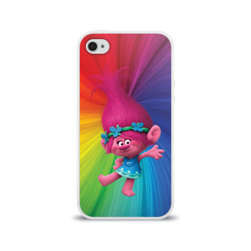 Чехол для Apple iPhone 4/4S силиконовый глянцевый Розочка тролли Фото 01 Чехол для Apple iPhone 4/4S силиконовый глянцевый Розочка тролли Фото 01