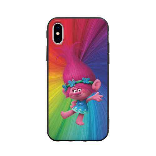 Чехол для Apple iPhone X силиконовый матовый Розочка тролли Фото 01 Чехол для Apple iPhone X силиконовый матовый Розочка тролли Фото 01