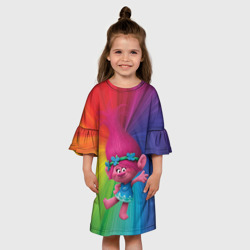 Детское платье 3D Розочка тролли - фото 2