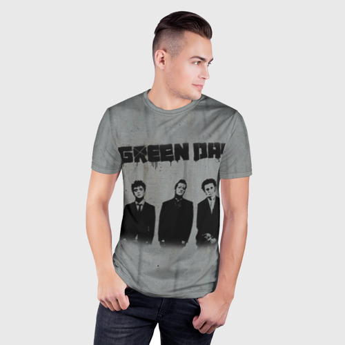 Мужская футболка 3D Slim Green Day 7, цвет 3D печать - фото 3