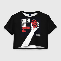 Женская футболка Crop-top 3D Green Day 3