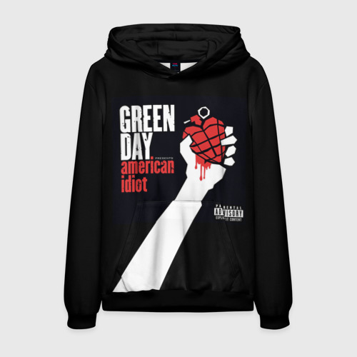 Мужская толстовка 3D Green Day 3, цвет черный