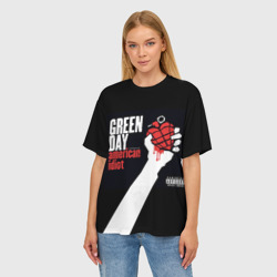 Женская футболка oversize 3D Green Day 3 - фото 2