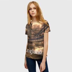Женская футболка 3D England Англия - фото 2