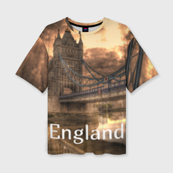 Женская футболка oversize 3D England Англия