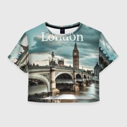 Женская футболка Crop-top 3D London