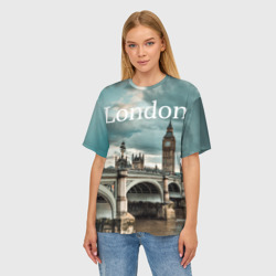 Женская футболка oversize 3D London - фото 2