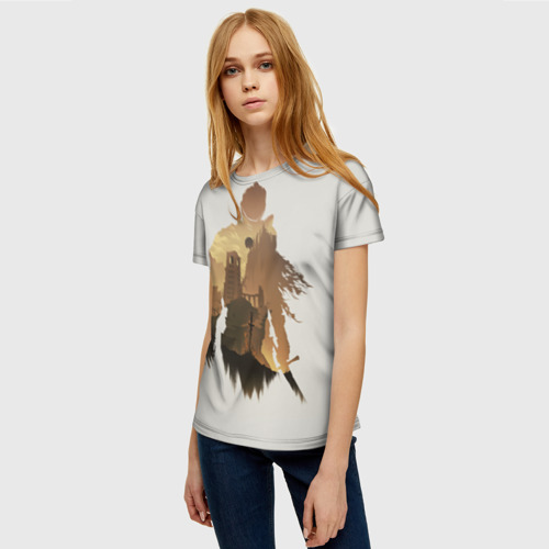 Женская футболка 3D с принтом Dark Souls воспоминания, фото на моделе #1