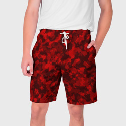 Мужские шорты 3D Красный камуфляж