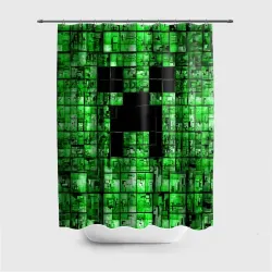 Штора 3D для ванной Minecraft