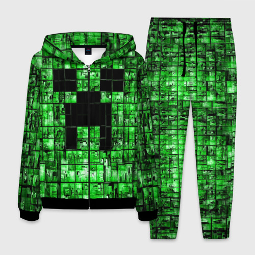 Мужской 3D костюм с принтом Minecraft, вид спереди #2
