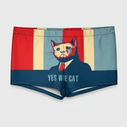 Мужские купальные плавки 3D Yes we cat