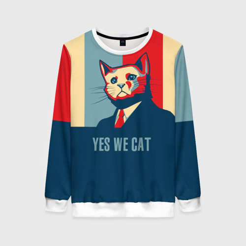 Женский свитшот 3D Yes we cat, цвет 3D печать