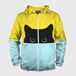 Мужская ветровка 3D Кот спрятался