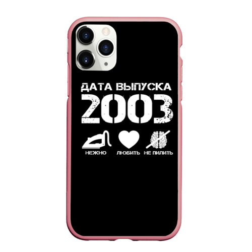 Чехол для iPhone 11 Pro Max матовый Дата выпуска 2003, цвет баблгам