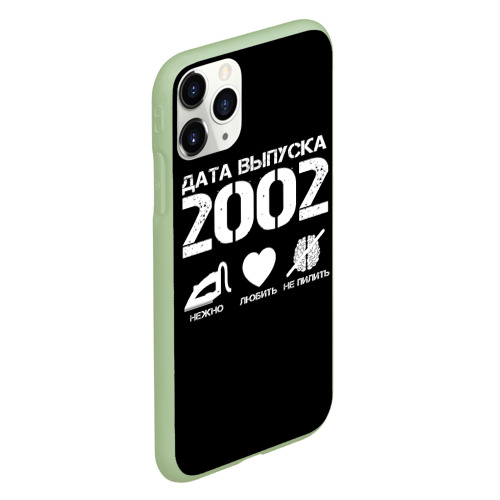 Чехол для iPhone 11 Pro матовый Дата выпуска 2002, цвет салатовый - фото 3