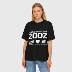 Женская футболка oversize 3D Дата выпуска 2002 - фото 2