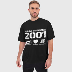 Мужская футболка oversize 3D Дата выпуска 2001 - фото 2