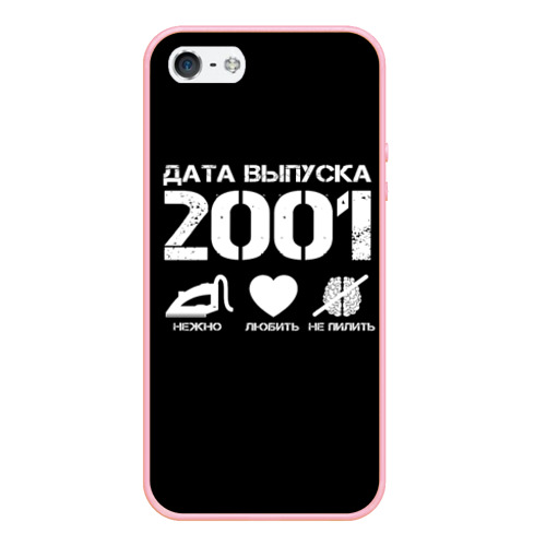 Чехол для iPhone 5/5S матовый Дата выпуска 2001, цвет баблгам