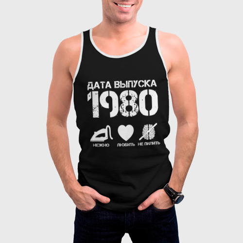 Мужская майка 3D Дата выпуска 1980, цвет 3D печать - фото 3