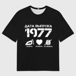 Женская футболка oversize 3D Дата выпуска 1977