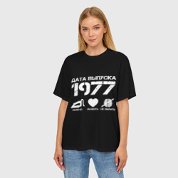 Женская футболка oversize 3D Дата выпуска 1977 - фото 2