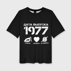 Женская футболка oversize 3D Дата выпуска 1977