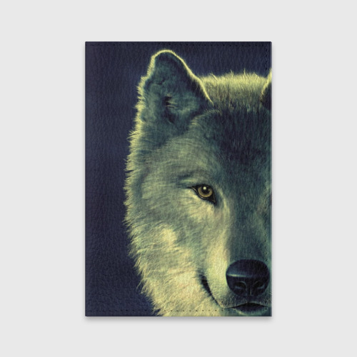 Обложка для паспорта матовая кожа Серый волк, цвет желтый