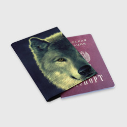 Обложка для паспорта матовая кожа Серый волк - фото 2