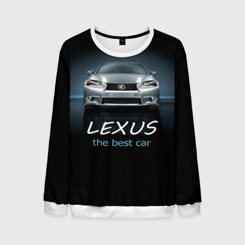 Мужской свитшот 3D Lexus the best car, цвет белый