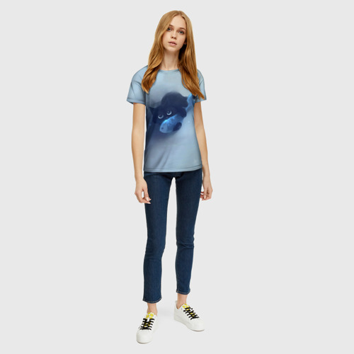 Женская футболка 3D Рыбка, цвет 3D печать - фото 5