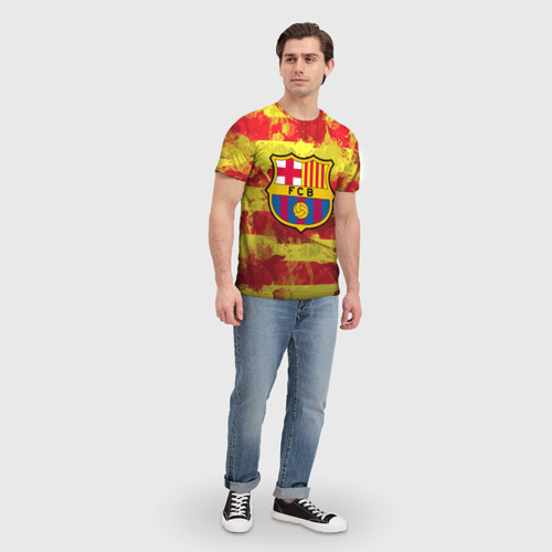 Мужская футболка 3D с принтом Барселона №1!, вид сбоку #3