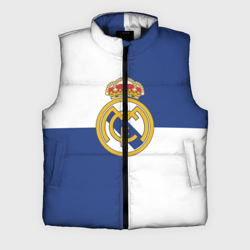Мужской жилет утепленный 3D Real Madrid №1!, цвет черный