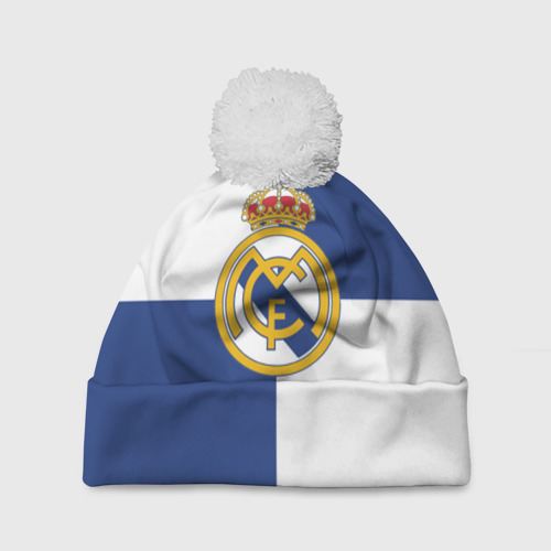 Шапка 3D c помпоном Real Madrid №1!, цвет 3D печать