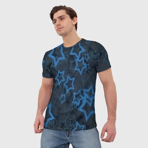 Мужская футболка 3D Звёзды, цвет 3D печать - фото 3