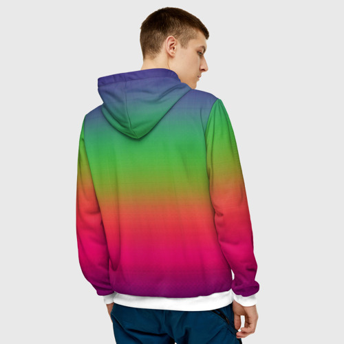 Мужская толстовка 3D Rainbow Spring, цвет белый - фото 4