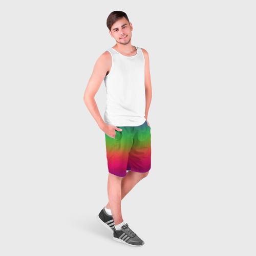 Мужские шорты 3D Rainbow Spring, цвет 3D печать - фото 3