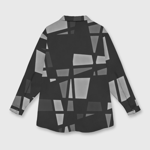 Мужская рубашка oversize 3D Geometry figure, цвет белый - фото 2