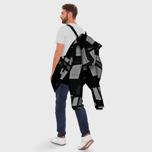 Мужская зимняя куртка 3D Geometry figure, цвет черный - фото 5