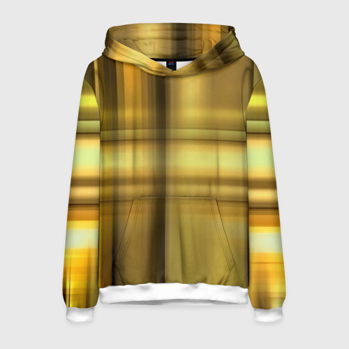 Мужская толстовка 3D Yellow Texture, цвет белый