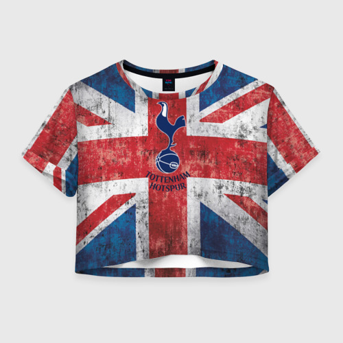 Женская футболка Crop-top 3D Tottenham №1!, цвет 3D печать