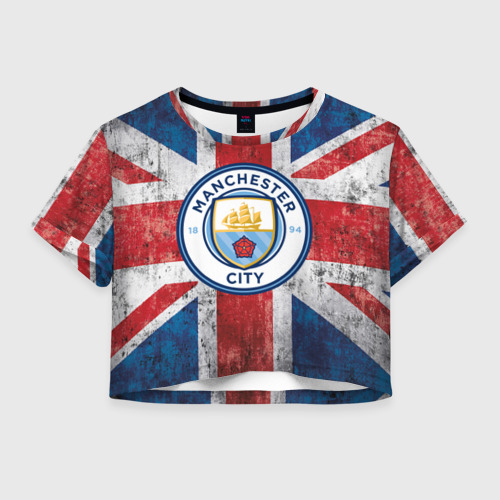 Женская футболка Crop-top 3D Manchester city 1894, цвет 3D печать